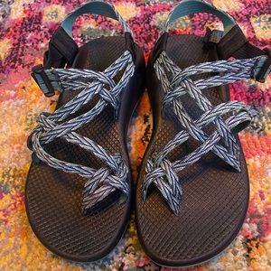 Chaco Z/CLOUD X2 Sandals with Teal and Blue Straps Size 8